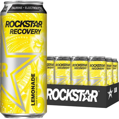 (12 Cans) Rockstar Recovery Energy Drink, Lemonade, 16 fl oz - Walmart.com