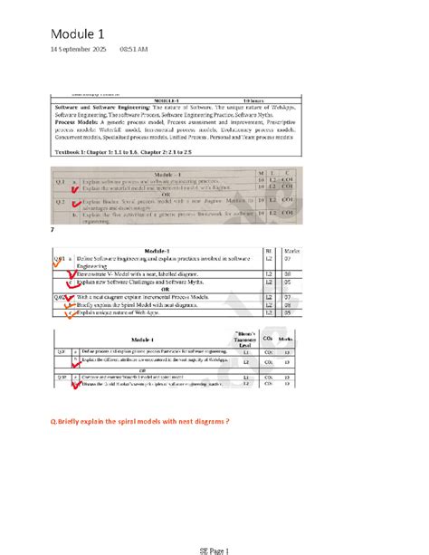 SE Module 1 Important Questions on Software Engineering Concepts - Studocu
