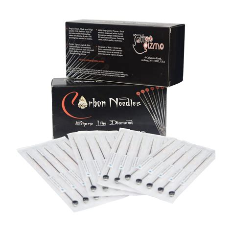 Carbon Tattoo Regular Long Needles Box of 50 Pcs ( Magnums Double Stac ...