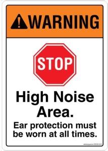 Safety Sign Store WARNING: High Noise Area Emergency Sign Price in ...