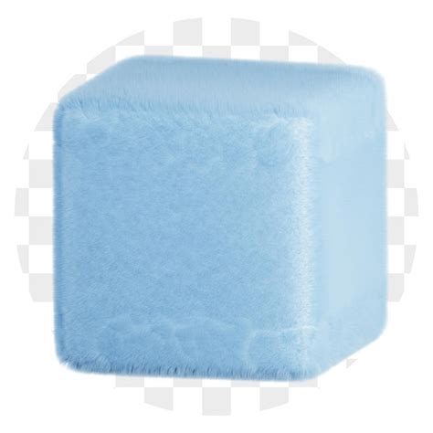 3d abstract fluffy blue cube | Premium PSD