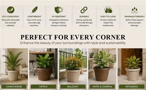 Harshdeep Flower Pots for Home Decoration - Bello - Indoor Living Room ...