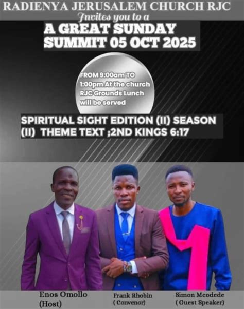 Sunday summit 2025, Online event, Kabondo, Nyanza, Kenya, 5 October ...