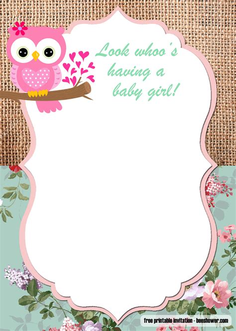 owl baby shower invitations for boy