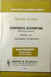 Buy DU Bcom 2nd Year Corporate Accounting 10 Prev Year Solved Papers ...
