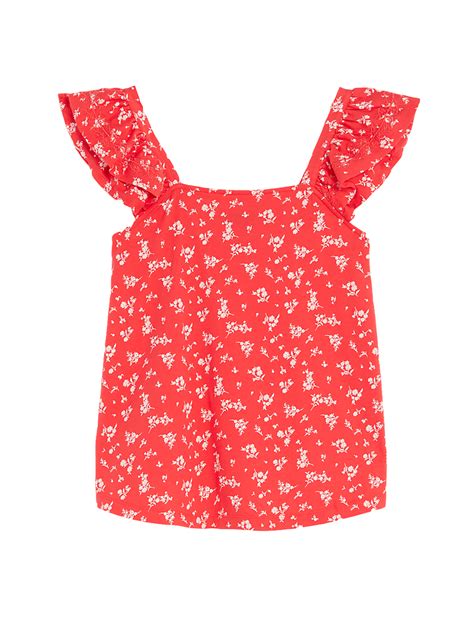 Buy Pure Cotton Printed Ruffle Vest at Marks & Spencer