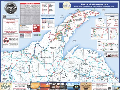 Upper Michigan Snowmobile Trail Maps Snowmobile US Midwest Map For