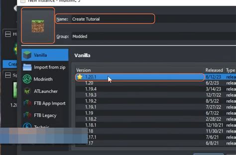 Image result for Minecraft Create Mod Window