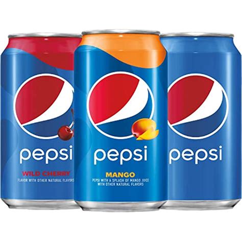 Buy Pepsi Flavors Variety Pack, Wild Cherry, Mango, Original, 12 Fl Oz ...