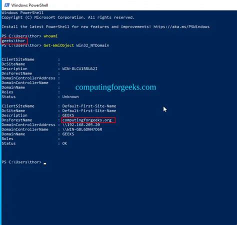 Image result for View All Domain in Windows PowerShell