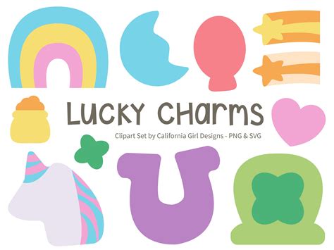Lucky Charms Digital Clipart PNG & SVG St. Patrick's - Etsy