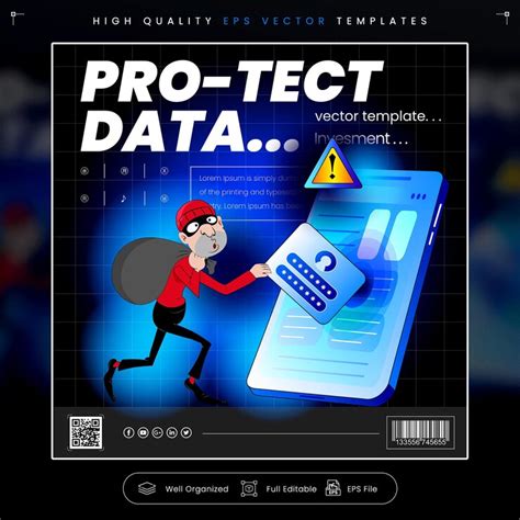 Protect data cybersecurity and data protection | Premium Vector