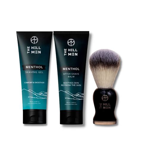 The Hill Men - Menthol After Shaving Balm, Gel, Brush | 200 Ml (3 Items ...