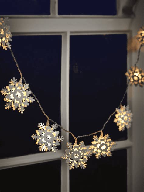 Image result for Snowflake String Lights Plug In