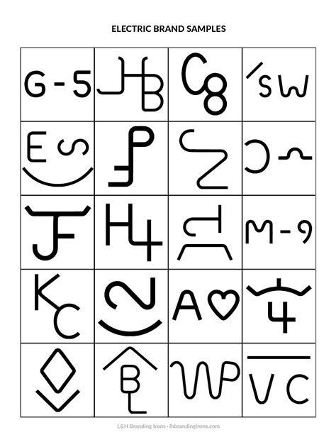 Cattle Brand Alphabet - Free Word Template