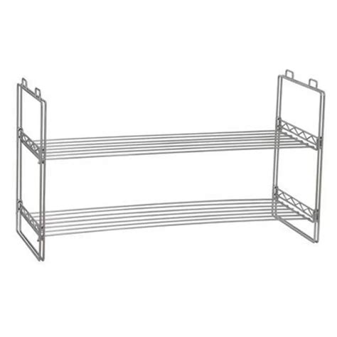 Household Essentials Stackable Two-Tier Shoe Rack, Chrome | AllSurplus ...