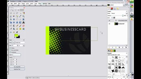 GIMP Business Card Template 的图像结果