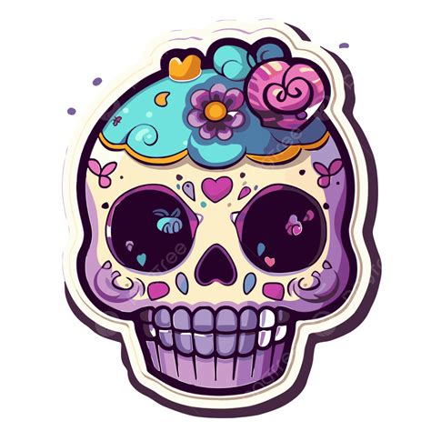 Dibujo De Calavera De Azucar Y Flores