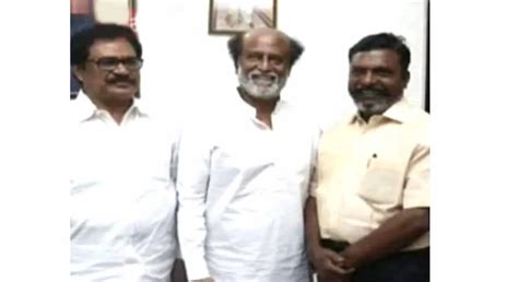 திருநாவுக்கரசர்-திருமாவுடன் ரஜினிகாந்த் சந்திப்பு!!