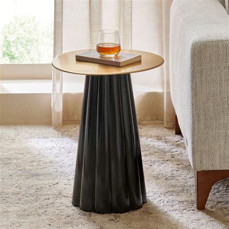 Buy Scallop Metal Top Accent Table - Black from Home Centre at just INR ...