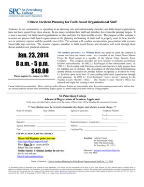 Fillable Online cpsi spcollege Critical Incident Planning for Faith ...