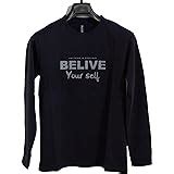 Buy Gutsy Men's Full Sleeve T-Shirt (Black and White, Large) at Amazon.in