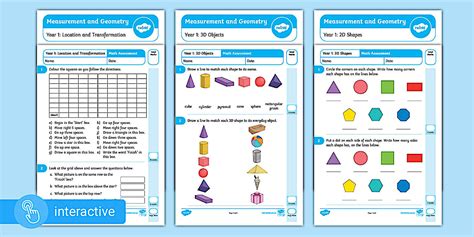 Year One Measurement and Geometry Assessment Pack-Australia
