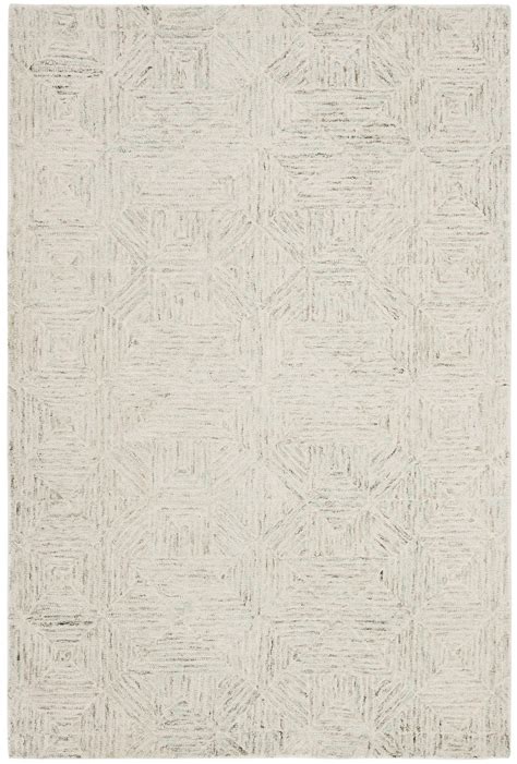 Abstract Hand Tufted Ivory and Light Blue 2'-3" x 4' Accent Rugs by ...