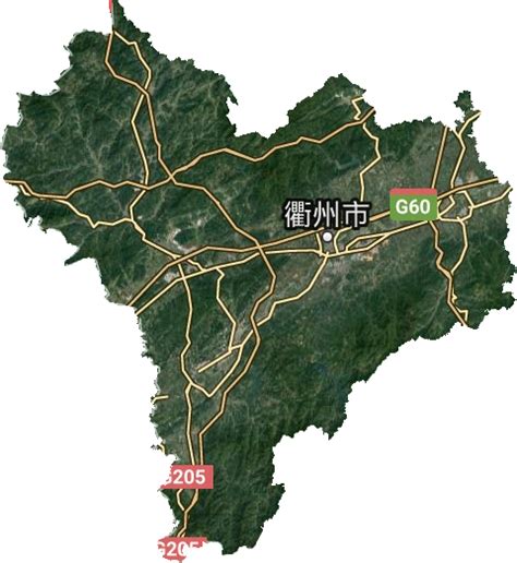 衢州市高清地形地图