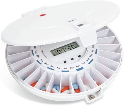Amazon.com: MED-E-LERT Automatic Pill Dispenser for Elderly with Alarm and Key Lock Box ...