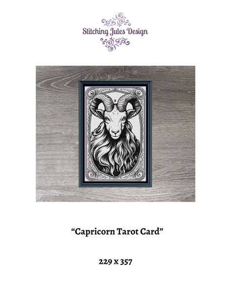 Capricorn Tarot Card Counted Cross Stitch Pattern | Astrology Zodiac ...