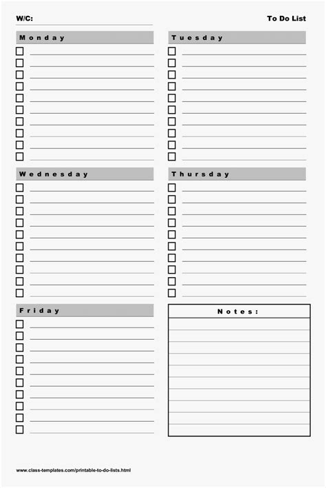 Web Sheets To Do List