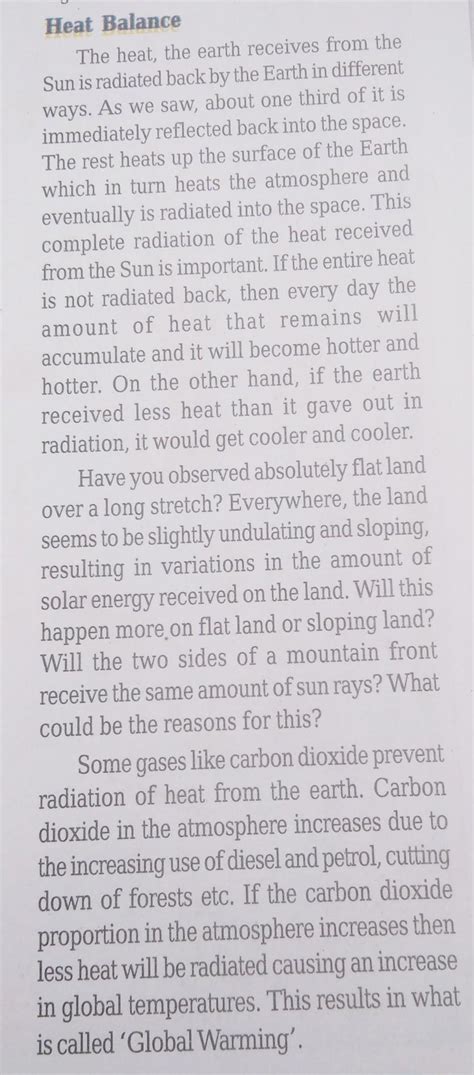 how is the heat balance?see answer from this paragraph - Brainly.in