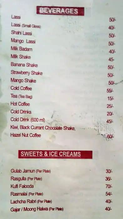 Menu at Caesar's Cafe, Dehradun, 77/5 Dilaram Bazar