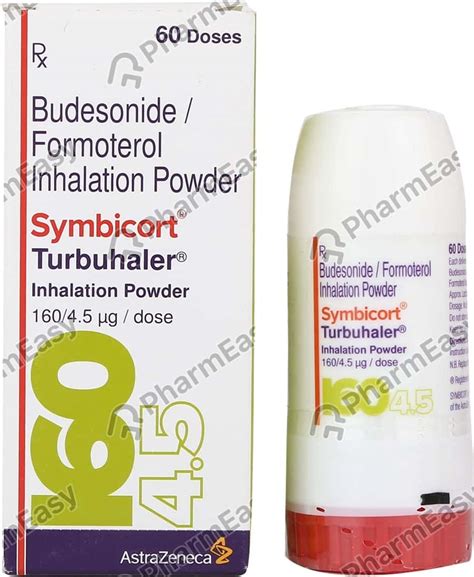 Symbicort Turbuhaler 160/4.5mcg Packet Of 60 Metered Dose Inhaler: Uses ...