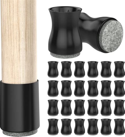 Chair Leg Floor Protectors, 24Pcs Silicone Furniture Pads for Hardwood ...