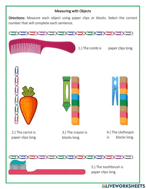 Image result for Measuring Classroom Objects Worksheet