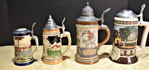 At Auction: Group Of Stein Beer Mugs