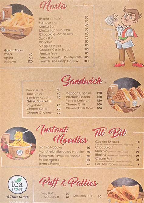 Menu at Tea Post, Mumbai, Ground Floor