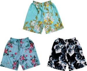 KAVYA Short For Girls Casual Floral Print Crepe Price in India - Buy ...