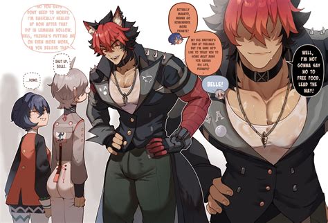 komano manato, belle, and wise (zenless zone zero) drawn by nyantcha ...