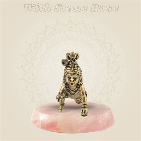 Brass Laddu Gopal Murti - Small Kanha Ji Idol for Home