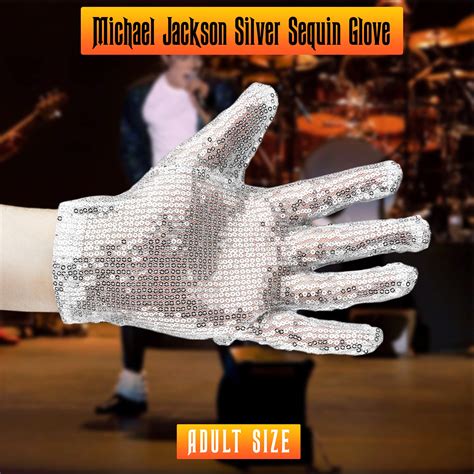 Skeleteen Michael Jackson Sequin Glove - White Right Handed Glove ...