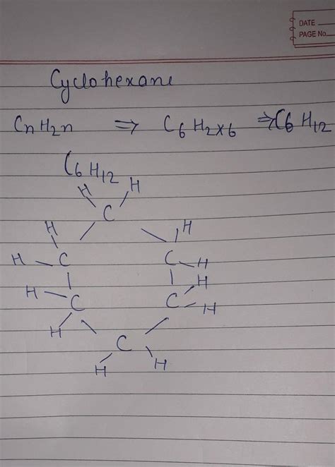 Compare the structure of benzene and cyclo hexane by drawing them ...