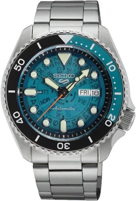 Seiko Men's SNXF05 Seiko 5 Automatic White Dial Stainless Steel Watch ...