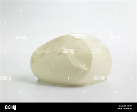 Ripe white Mozzarella di Bufala, Italian water buffalo milk cheese ...