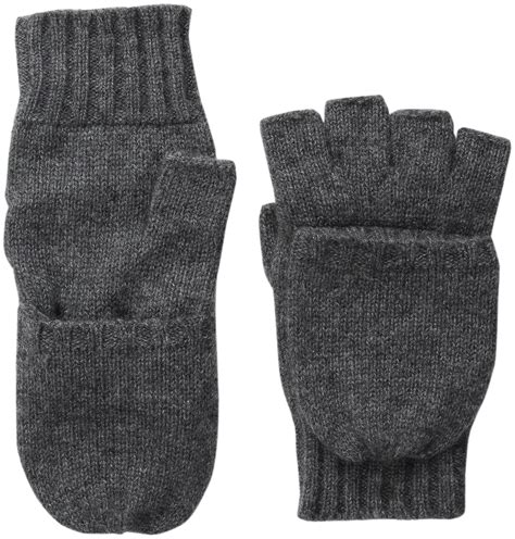 Buy Sofia Cashmere Women's Fingerless Flip-Top Mittens, Derby Grey, One ...