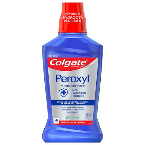 Colgate Peroxyl Mild Mint Mouthwash - Shop Oral Pain Relief at H-E-B