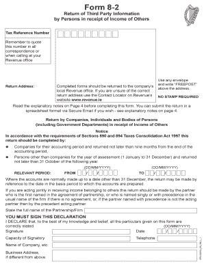 Fillable Online revenue Form 82 Return of Third Party Information by ...