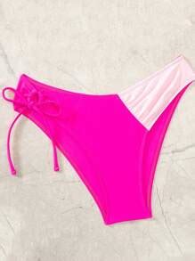 Swim Vcay Summer Women's Sexy Color Block Halter Neck Hollow Out Lace ...